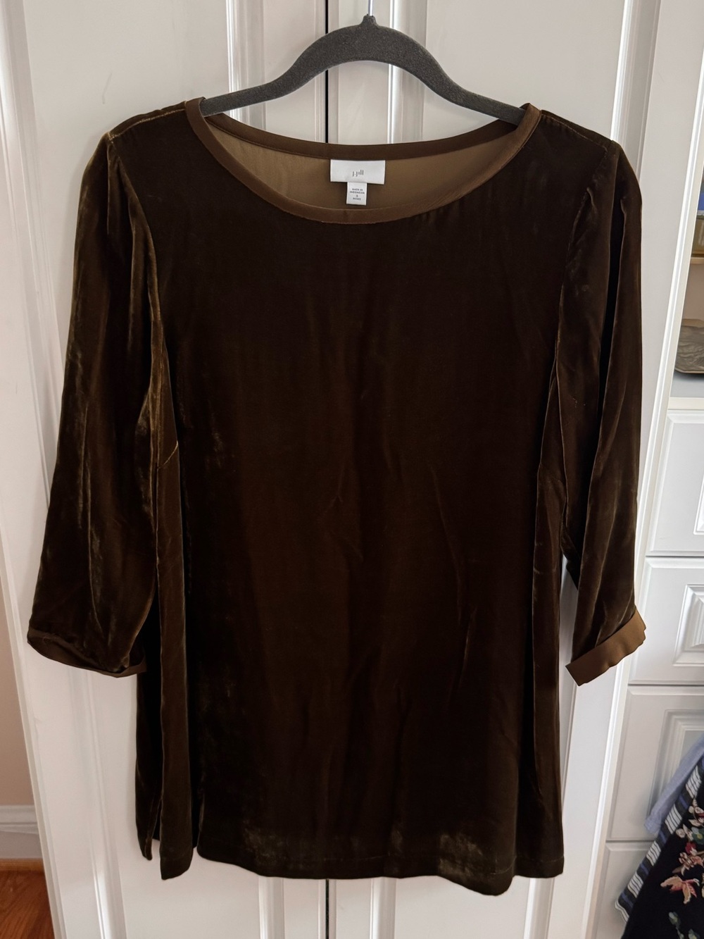 Jjill small petite velvet tunic, like new
